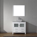 Modern Fittings Dior 32" Single Bath Vanity with Marble Top and Square Sink Faucet