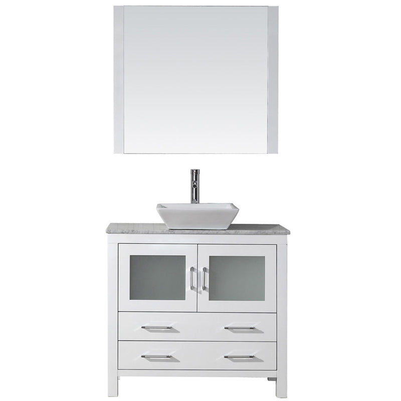 Modern Fittings Dior 32" Single Bath Vanity with Marble Top and Square Sink Faucet