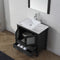 Modern Fittings Dior 32" Single Bath Vanity with Marble Top and Square Sink Faucet