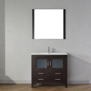 Modern Fittings Dior 36" Single Bath Vanity with Ceramic Top and Integrated Square Sink Faucet