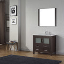 Modern Fittings Dior 36" Single Bath Vanity with Ceramic Top and Integrated Square Sink Faucet