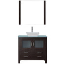 Modern Fittings Dior 36" Single Bath Vanity with Glass Top and Square Sink Faucet