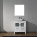 Modern Fittings Dior 36" Single Bath Vanity with Engineered Stone Top and Square Sink Faucet