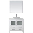 Modern Fittings Dior 36" Single Bath Vanity with Engineered Stone Top and Square Sink Faucet