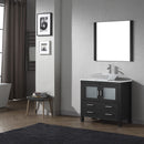 Modern Fittings Dior 36" Single Bath Vanity with Engineered Stone Top and Square Sink Faucet