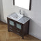 Modern Fittings Dior 36" Single Bath Vanity with Marble Top and Square Sink Faucet