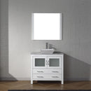 Modern Fittings Dior 36" Single Bath Vanity with Marble Top and Square Sink Faucet