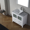 Modern Fittings Dior 36" Single Bath Vanity with Marble Top and Square Sink Faucet