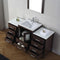 Modern Fittings Dior 60" Single Bath Vanity with Ceramic Top and Integrated Square Sink Faucet