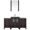 Modern Fittings Dior 60" Single Bath Vanity with Ceramic Top and Integrated Square Sink Faucet