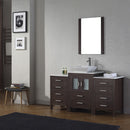 Modern Fittings Dior 60" Single Bath Vanity with Engineered Stone Top and Square Sink Faucet