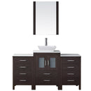 Modern Fittings Dior 60" Single Bath Vanity with Engineered Stone Top and Square Sink Faucet