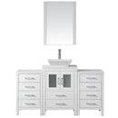 Modern Fittings Dior 60" Single Bath Vanity with Engineered Stone Top and Square Sink Faucet