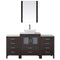 Modern Fittings Dior 60" Single Bath Vanity with Marble Top and Square Sink Faucet