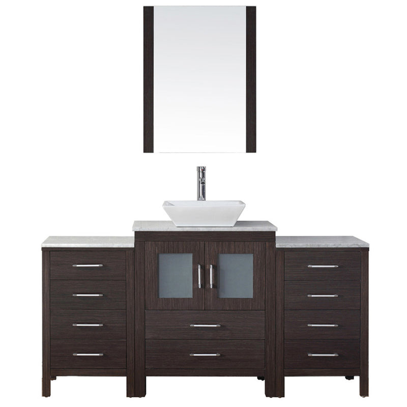 Modern Fittings Dior 60" Single Bath Vanity with Marble Top and Square Sink Faucet