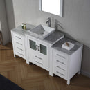 Modern Fittings Dior 60" Single Bath Vanity with Marble Top and Square Sink Faucet