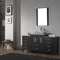 Modern Fittings Dior 60" Single Bath Vanity with Marble Top and Square Sink Faucet