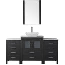 Modern Fittings Dior 60" Single Bath Vanity with Marble Top and Square Sink Faucet