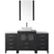 Modern Fittings Dior 60" Single Bath Vanity with Marble Top and Square Sink Faucet