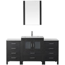 Modern Fittings Dior 64" Single Bath Vanity with Ceramic Top and Integrated Square Sink Faucet