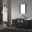 Modern Fittings Dior 64" Single Bath Vanity with Engineered Stone Top and Square Sink Faucet