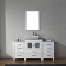 Modern Fittings Dior 64" Single Bath Vanity with Marble Top and Square Sink Faucet