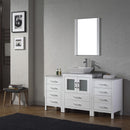 Modern Fittings Dior 64" Single Bath Vanity with Marble Top and Square Sink Faucet