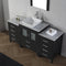 Modern Fittings Dior 64" Single Bath Vanity with Marble Top and Square Sink Faucet