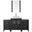 Modern Fittings Dior 64" Single Bath Vanity with Marble Top and Square Sink Faucet