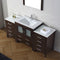 Modern Fittings Dior 66" Single Bath Vanity with Ceramic Top and Integrated Square Sink Faucet