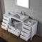 Modern Fittings Dior 66" Single Bath Vanity with Ceramic Top and Integrated Square Sink Faucet