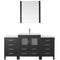 Modern Fittings Dior 66" Single Bath Vanity with Ceramic Top and Integrated Square Sink Faucet