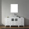 Modern Fittings Dior 66" Single Bath Vanity with Engineered Stone Top and Square Sink Faucet