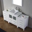 Modern Fittings Dior 66" Single Bath Vanity with Engineered Stone Top and Square Sink Faucet