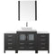 Modern Fittings Dior 66" Single Bath Vanity with Engineered Stone Top and Square Sink Faucet