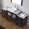 Modern Fittings Dior 66" Single Bath Vanity with Marble Top and Square Sink Faucet