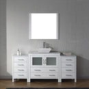 Modern Fittings Dior 66" Single Bath Vanity with Marble Top and Square Sink Faucet