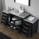 Modern Fittings Dior 66" Single Bath Vanity with Marble Top and Square Sink Faucet