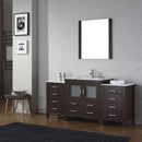 Modern Fittings Dior 68" Single Bath Vanity with Ceramic Top and Integrated Square Sink Faucet