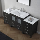 Modern Fittings Dior 68" Single Bath Vanity with Ceramic Top and Integrated Square Sink Faucet