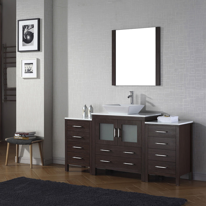 Modern Fittings Dior 68" Single Bath Vanity with Engineered Stone Top and Square Sink Faucet