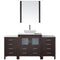 Modern Fittings Dior 68" Single Bath Vanity with Engineered Stone Top and Square Sink Faucet