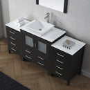 Modern Fittings Dior 68" Single Bath Vanity with Engineered Stone Top and Square Sink Faucet