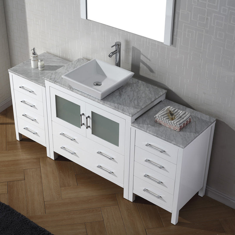 Modern Fittings Dior 68" Single Bath Vanity with Marble Top and Square Sink Faucet