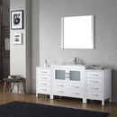 Modern Fittings Dior 72" Single Bath Vanity with Ceramic Top and Integrated Square Sink Faucet