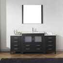 Modern Fittings Dior 72" Single Bath Vanity with Ceramic Top and Integrated Square Sink Faucet