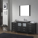 Modern Fittings Dior 72" Single Bath Vanity with Ceramic Top and Integrated Square Sink Faucet