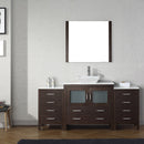 Modern Fittings Dior 72" Single Bath Vanity with Engineered Stone Top and Square Sink Faucet