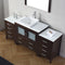 Modern Fittings Dior 72" Single Bath Vanity with Engineered Stone Top and Square Sink Faucet