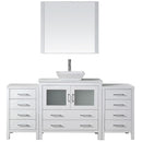 Modern Fittings Dior 72" Single Bath Vanity with Engineered Stone Top and Square Sink Faucet